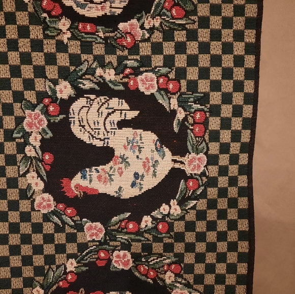 Country Rooster Tapestry Table Runner - Picture 2 of 8